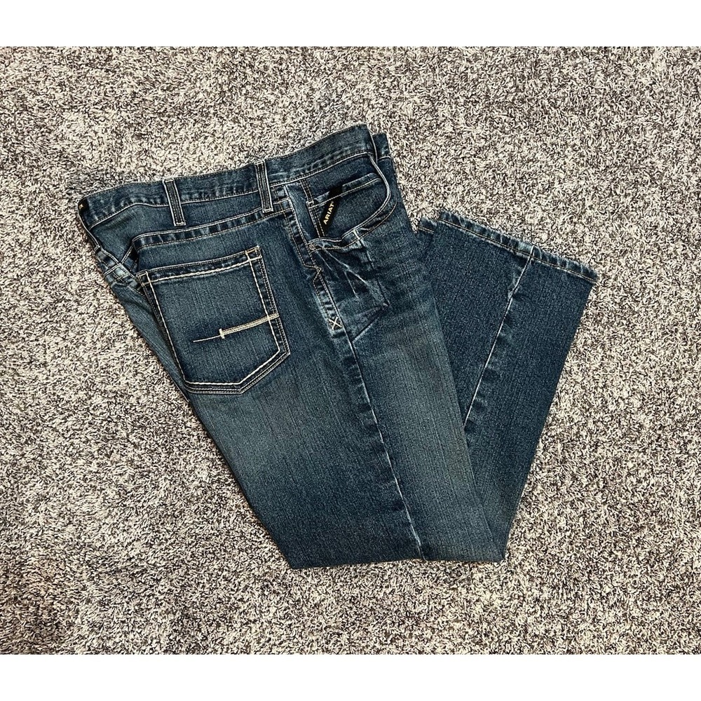 Ariat M4 Denim Blue Jeans Men's 40x30 Relaxed Boot Cut Western Cowboy Work